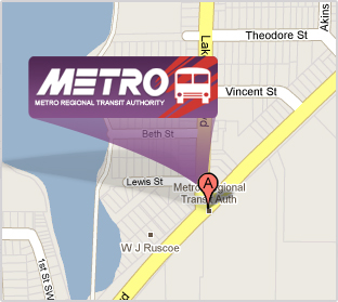 Akron Metro RTA Akron Ohio Location